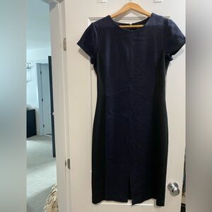 Navy/black wool dress, size 8